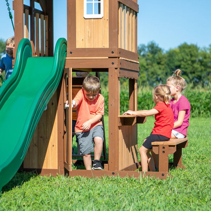Backyard Discovery Lakewood All Cedar Swing Set & Reviews Wayfair
